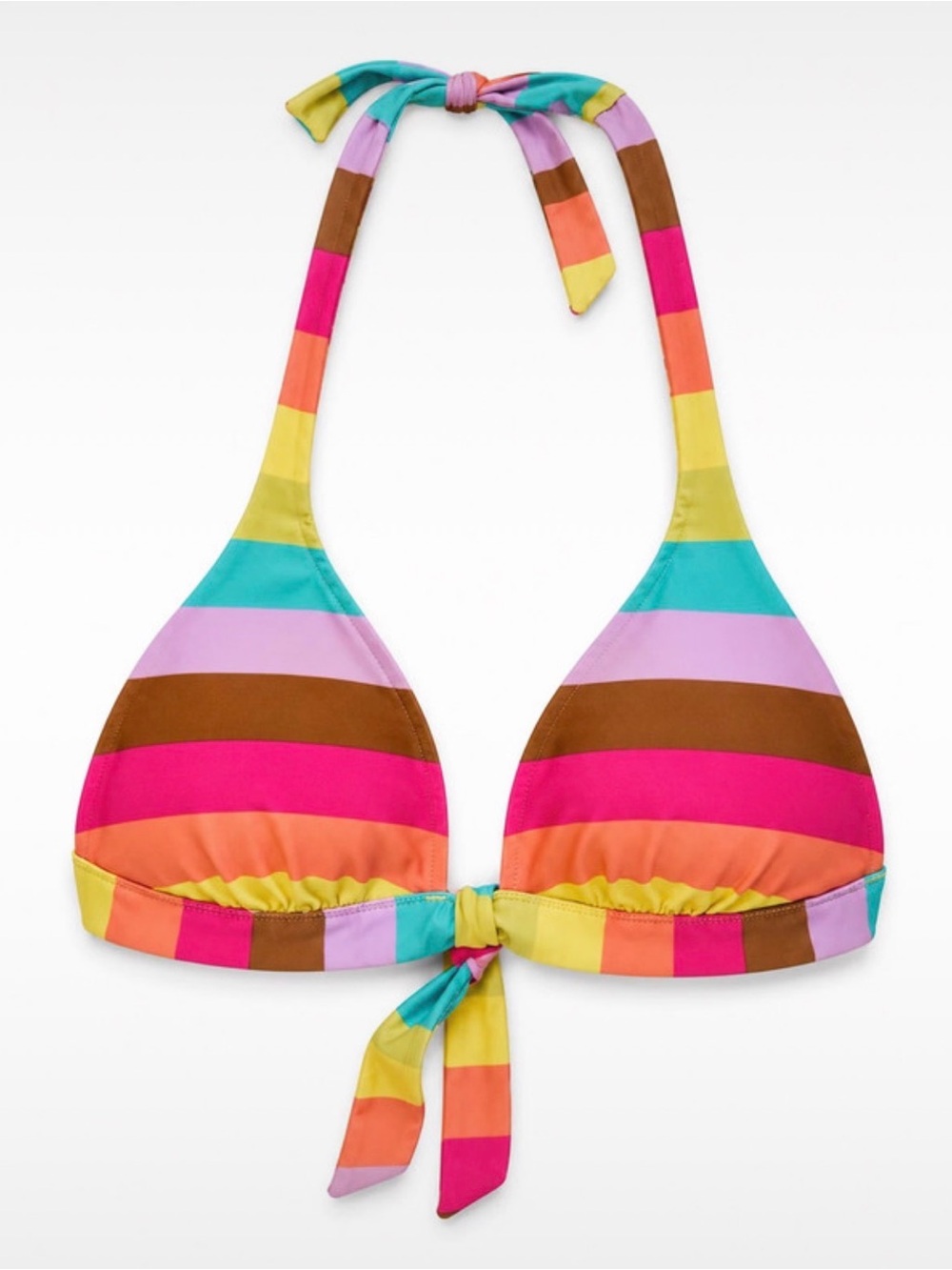 Victoria’s Secret Multicolor Striped Halter Bikini Top Women’s Medium NWOT